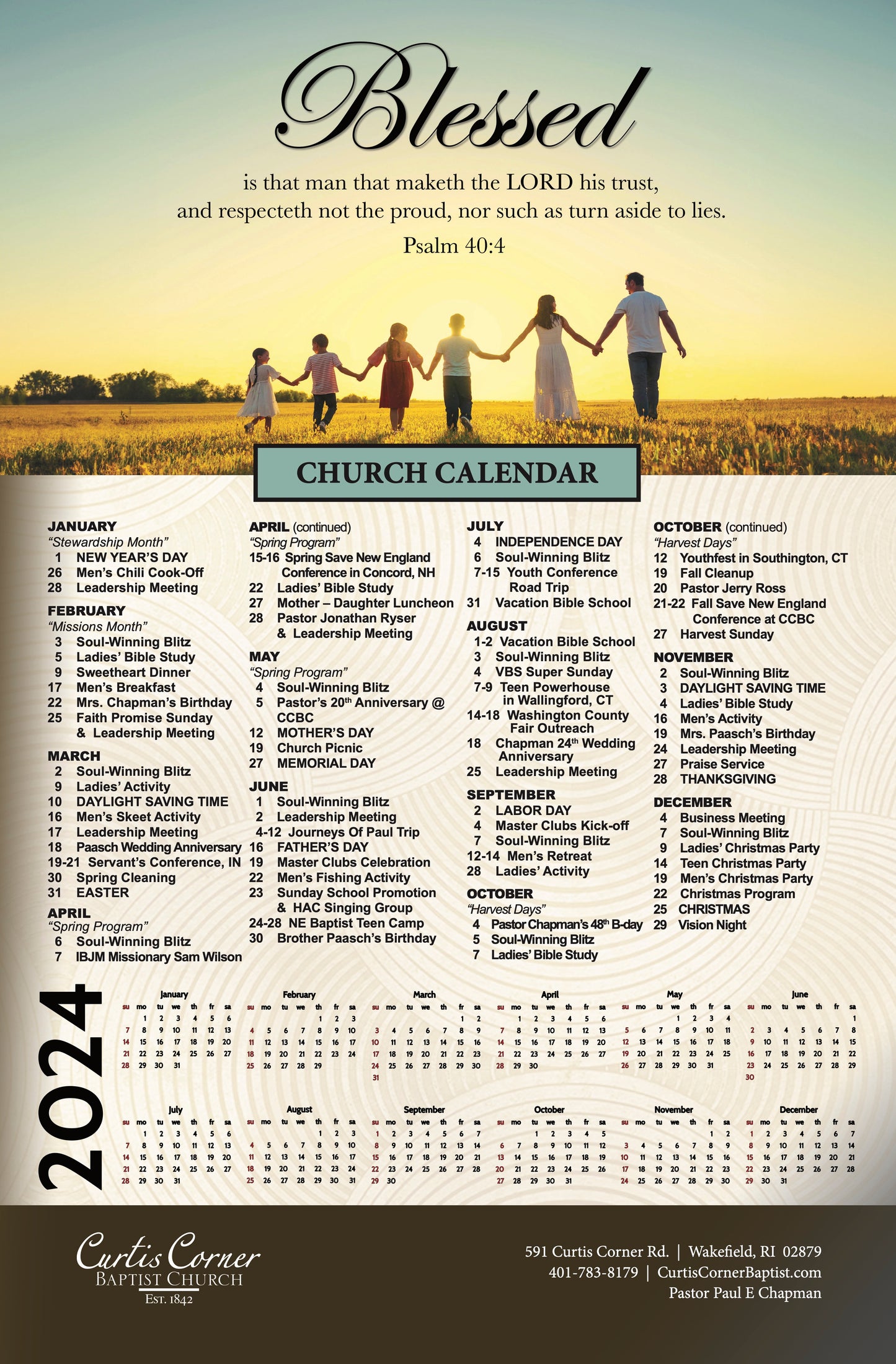 "Blessed" Calendar Theme