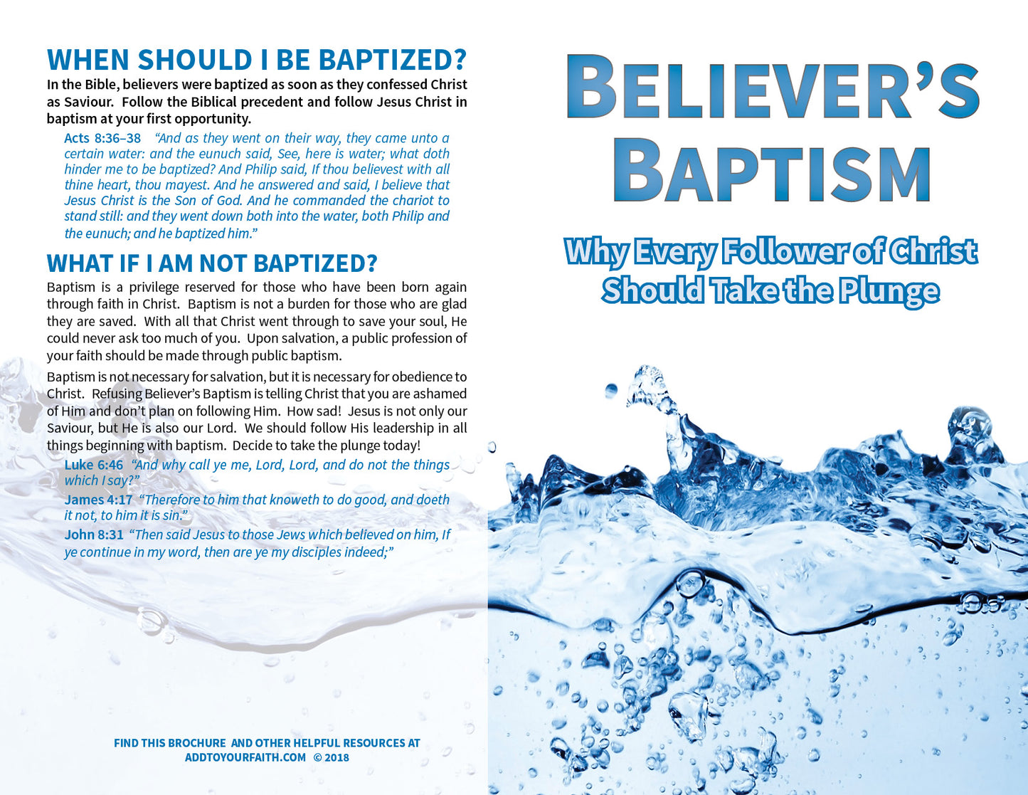 Believer's Baptism Brochure