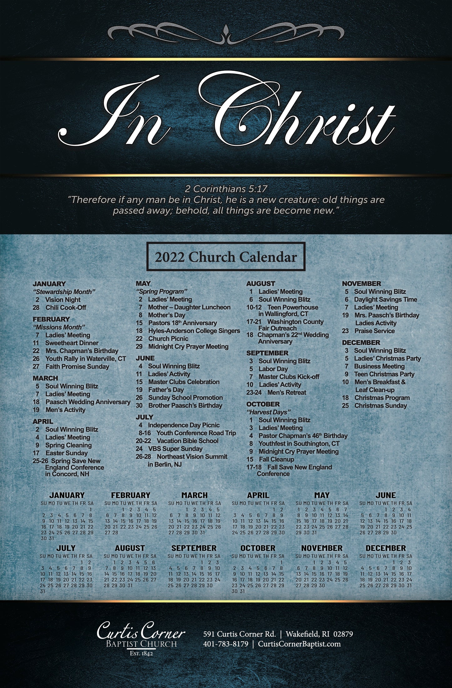 "In Christ" Calendar Theme
