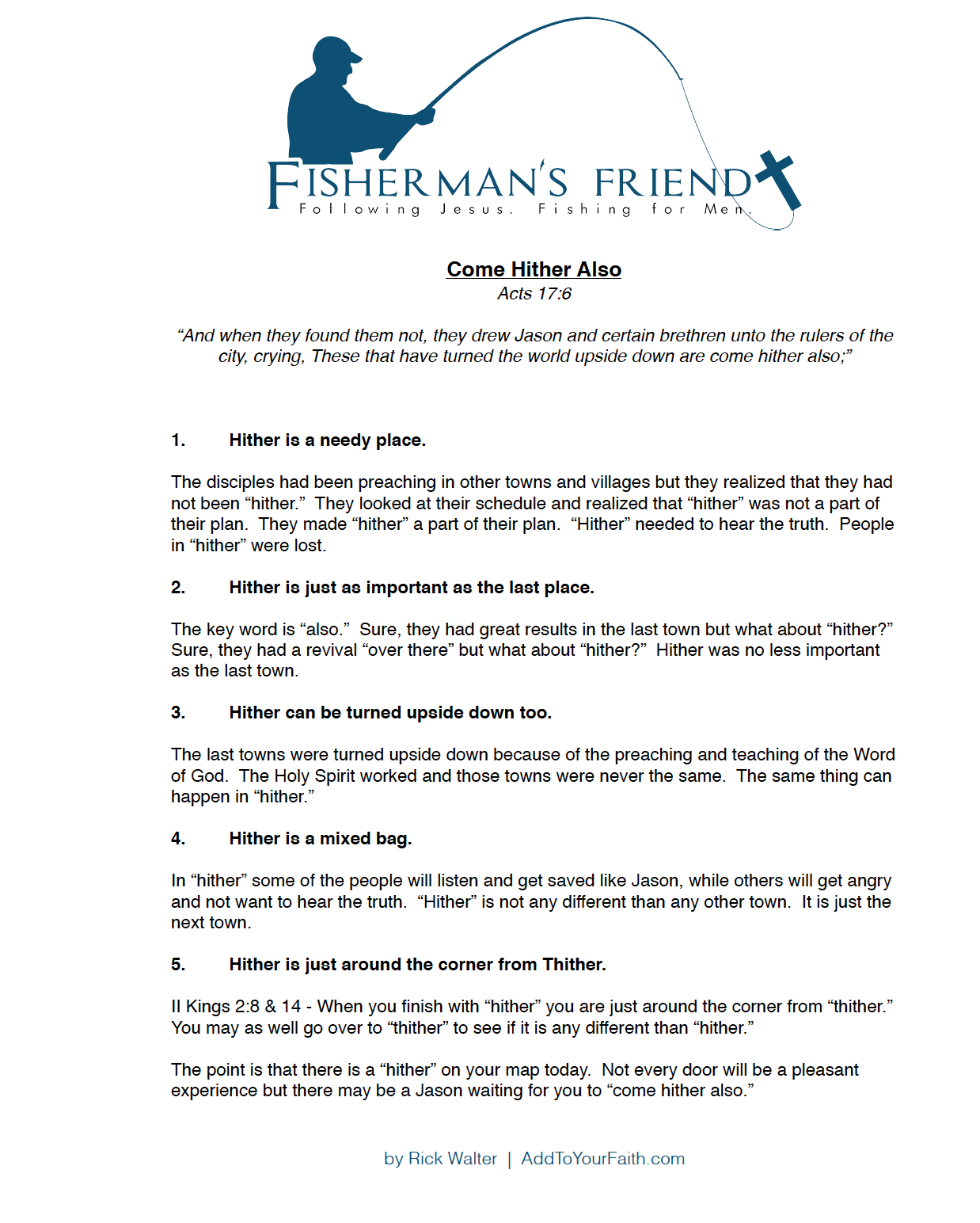 Fisherman's Friend Soul Winning Outlines - DOWNLOADABLE