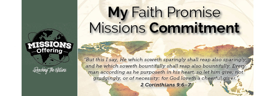 Faith Promise Commitment Card - 100 count