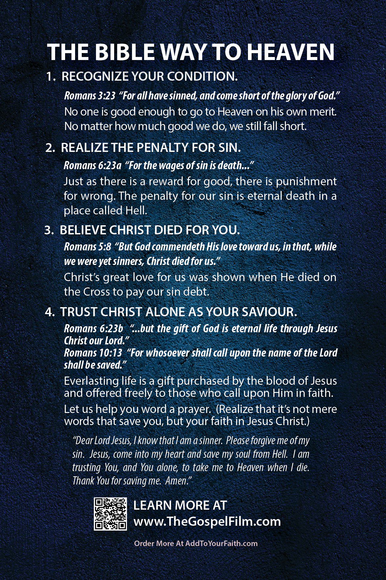 Church Invite Cards - Blue - Customized With Your Information