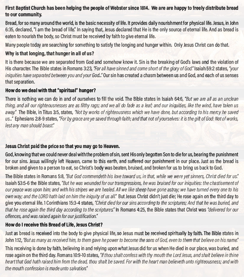 Bread of Life - Customizable Gospel Tract