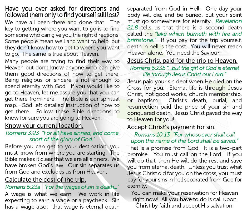 Heaven? You Can Get There From Here - Custom Tract