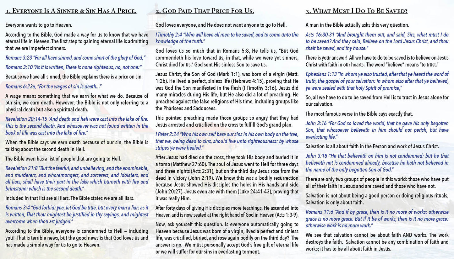 You Can KNOW - Tri-fold Custom Gospel Tract