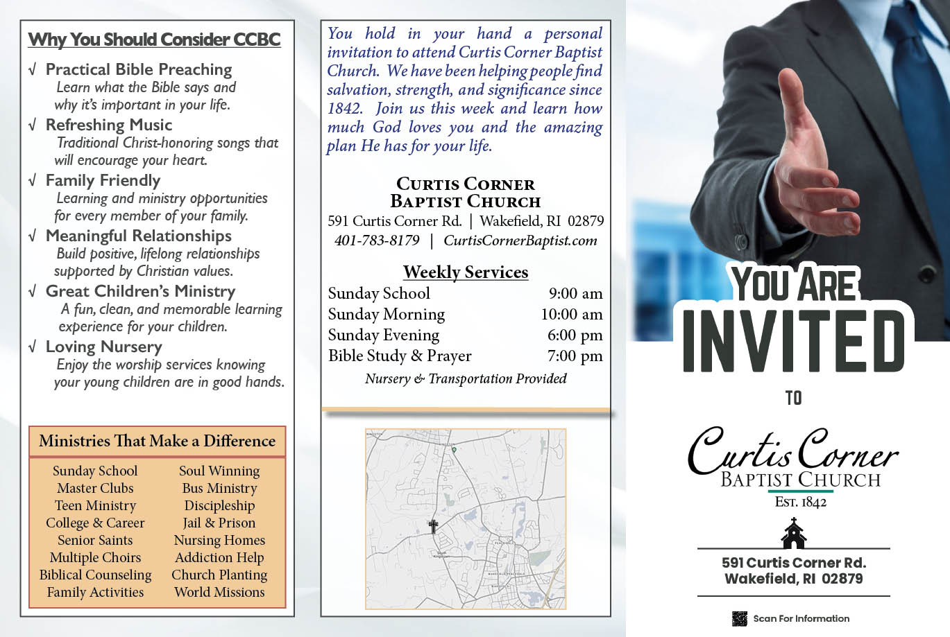 Church Invitation "Bract" - Custom Brochure Tract
