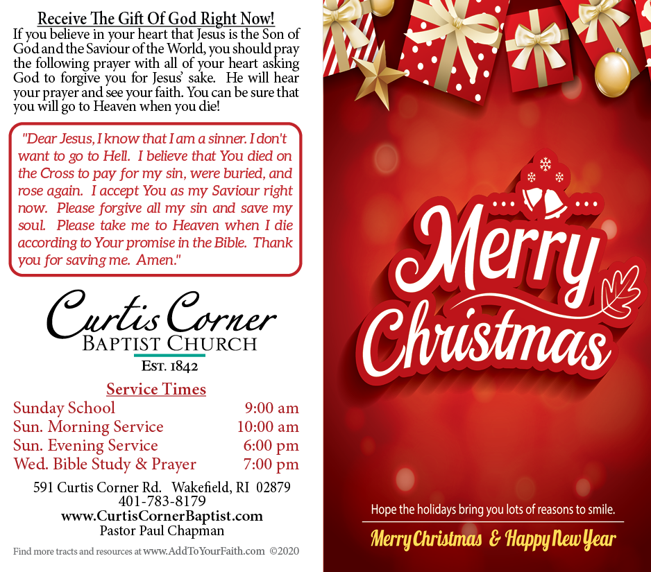 Merry Christmas - God's Gift - Custom Gospel Tract