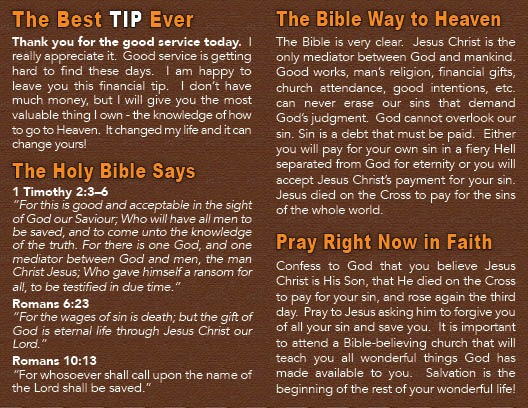 Thank You TIP Gospel Tract